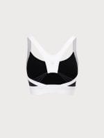 Black Contrast U Neck Sports Bra - Light Support - Image 13