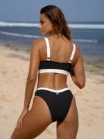 Contrast Trim Bikini Top - Image 3