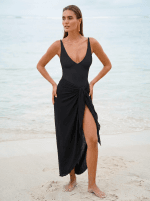 V Neck Tummy Control One-Piece Swimsuit - Image 6