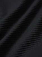 Black Contrast Ribbed U Neck One-Piece Swimsuit - Image 10