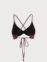 Brown Twist Backless Bikini Top - Image 8
