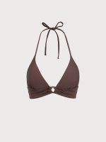 Dark Coffee Back Tie Bikini Top - Image 9