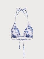 Floral Halter Triangle Bikini Top - Image 13