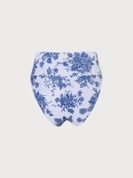 Floral High Waist Bikini Bottom - Image 10