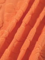 Orange Floral Jacquard Cut Out Bikini Top - Image 9