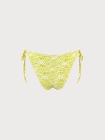Floral Jacquard Tie Bikini Bottom - Image 6