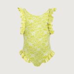 Girls' Light Green Ruffled One-Piece