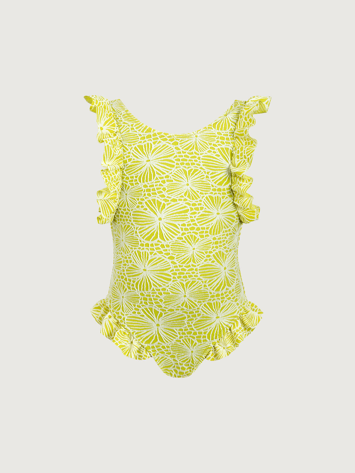 girls_-knitted-polyester-and-nylon-blended-one-piece-swimsuit-light_green-sustainable-girls_clothing-shyesz Girls' Light Green Ruffled One-Piece - Image 1