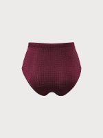 Jacquard Ruched Plus Size Bikini Bottom - Image 7