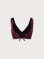 Jacquard Twist Front Plus Size Bikini Top - Image 8