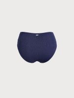 Blue Ruched Glitter Plus Size Bikini Bottom - Image 7