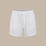 White 7" Men's Swim Trunks