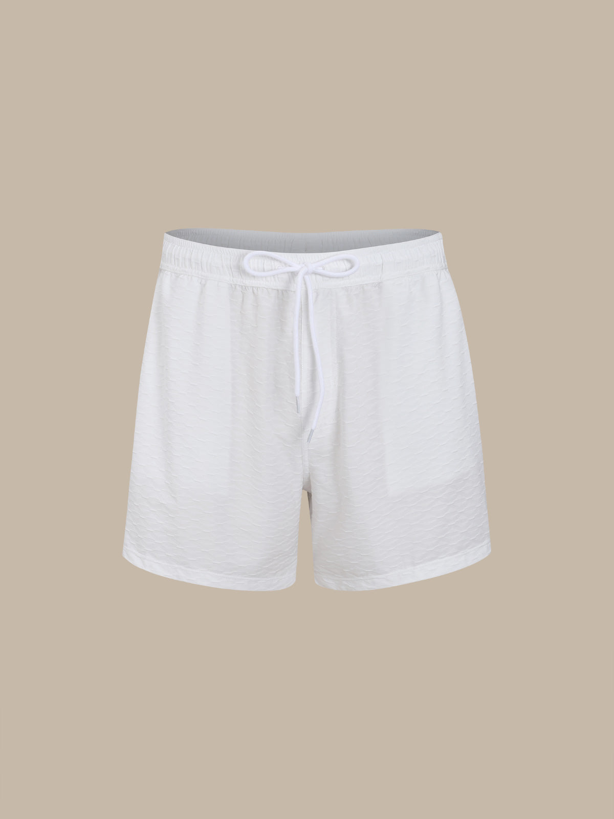 men_-s-knitted-nylon-swim-shorts-white-sustainable-men_s_beach_shorts-jmlqnf White 7" Men's Swim Trunks - Image 1