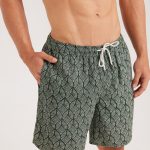 Hapnix® -Men's Green 7" Swim Trunks