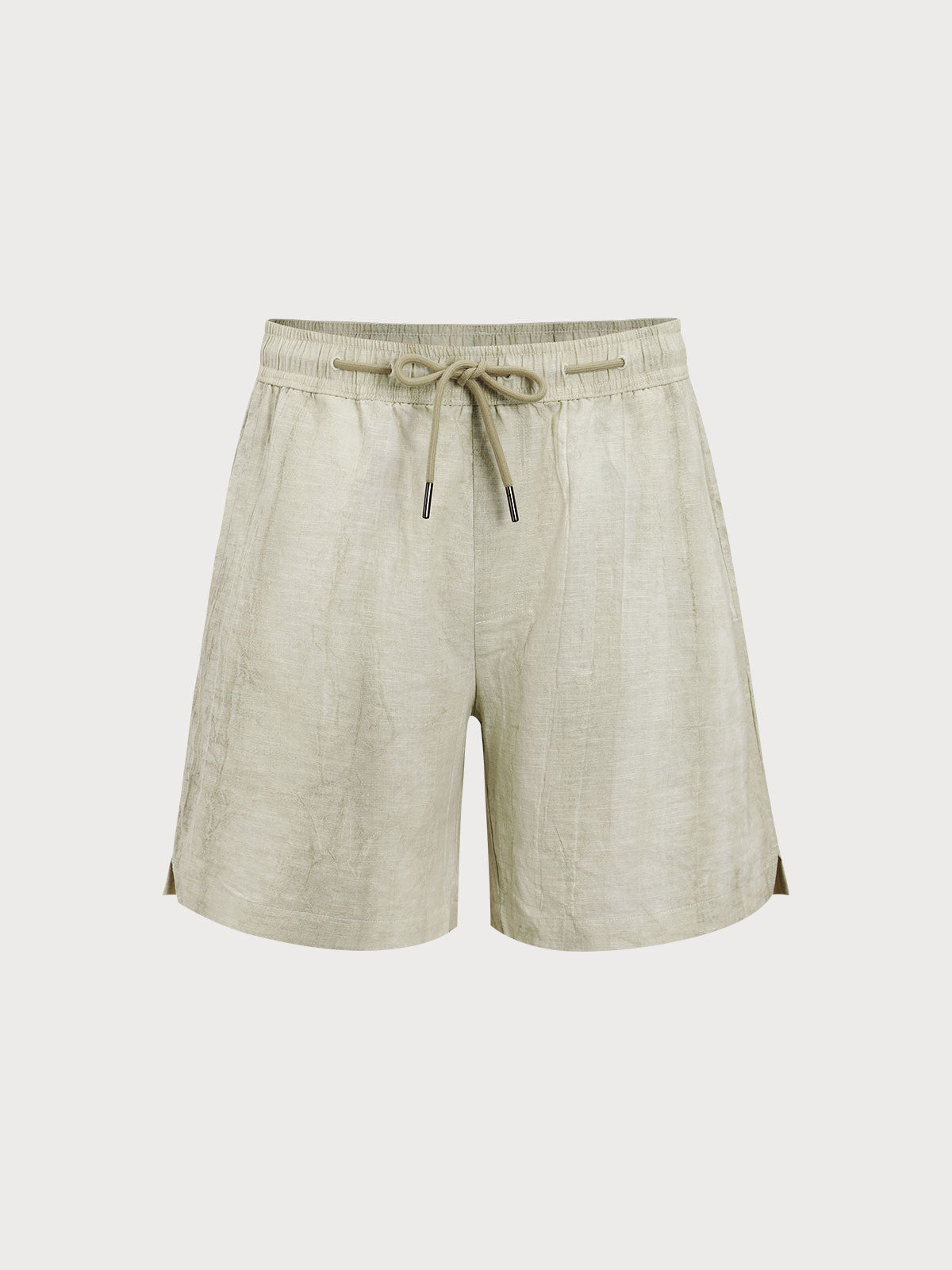 men_-s-woven-linen-swim-shorts-green-sustainable-men_s_beach_shorts-qxouhp Hapnix® - Solid Men's 7" Cotton Beach Shorts - Image 1