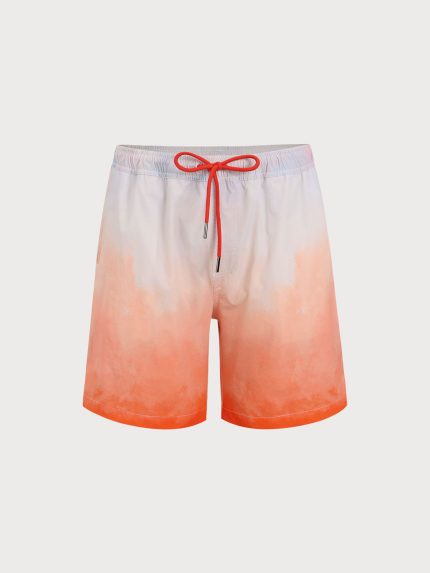 Multi-Color Gradient 7" Swim Trunks