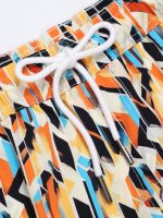 Hapnix® - Men's 5" Yellow Print Swim Trunks - Image 8