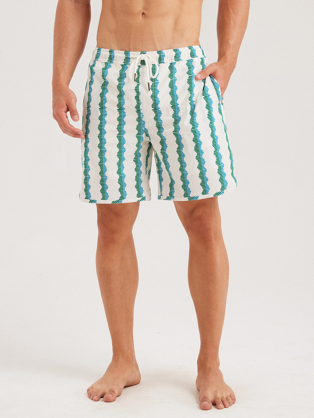 men_-s-woven-nail-spandex-swim-shorts-sustainable-men_s_beach_shorts-kaf4sj Hapnix® - Men's Glacier Vegetation 7" Swim Trunks - Image 1