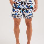Hapnix® - Abyssal Rapids- The Blue Men's 5" Swim Trunks