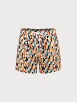 Hapnix® - Men's 5" Yellow Print Swim Trunks - Image 5