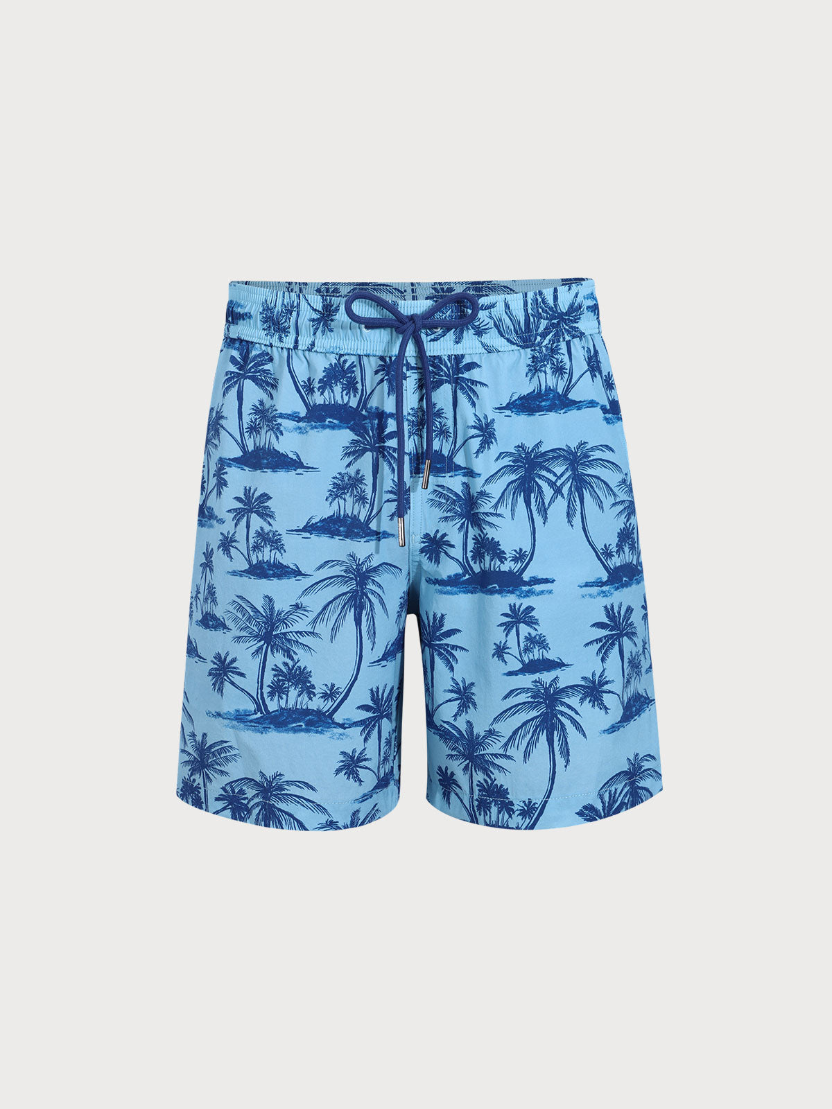 men_-s-woven-nylon-blend-swim-shorts-blue-sustainable-men_s_shorts-bjpirl Blue Tree Beach Men's 7" Swimming Trunks - Image 1