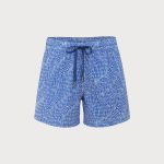The Navy Striped Beach Men's 5" Swimming Trunks