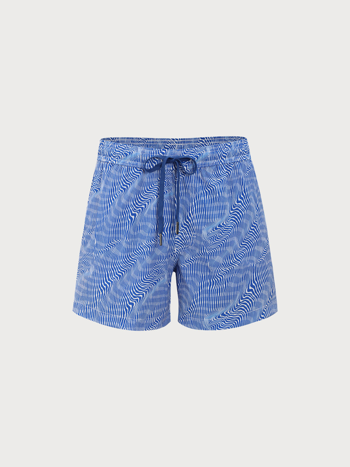 men_-s-woven-nylon-blend-swim-shorts-sustainable-men_s_shorts-11dbrt The Navy Striped Beach Men's 5" Swimming Trunks - Image 1