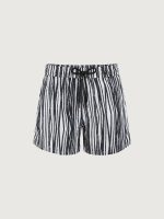 Hapnix® - The Zebra Stripe Men's 5" Swim Trunks