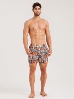 Hapnix®- AfricaⅡ- The Orange Men's 5" Swim Trunks - Image 9