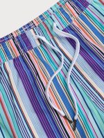 Hapnix® - The Colorful Stripe Men's 5" Swim Trunks - Image 4