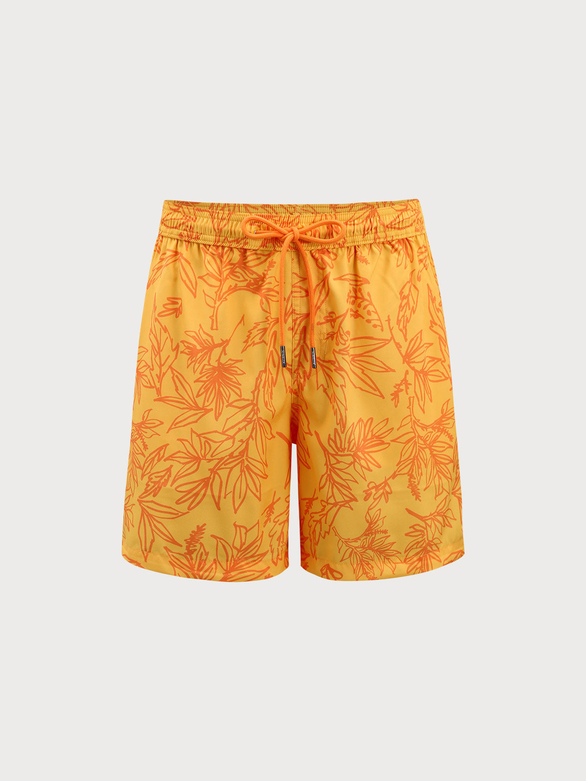 men_-s-woven-polyester-spandex-swim-shorts-yellow-sustainable-men_s_beach_shorts-3lljhj The Yellow Floral Beach Men's 7" Swimming Trunks - Image 1
