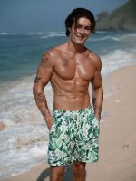 Hapnix® - The Green Floral Men's 7" Swim Trunks - Image 4