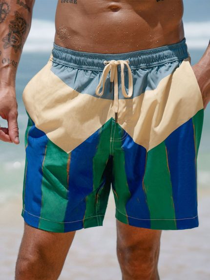 Hapnix® - The Green Contrast 5" Swim Trunks