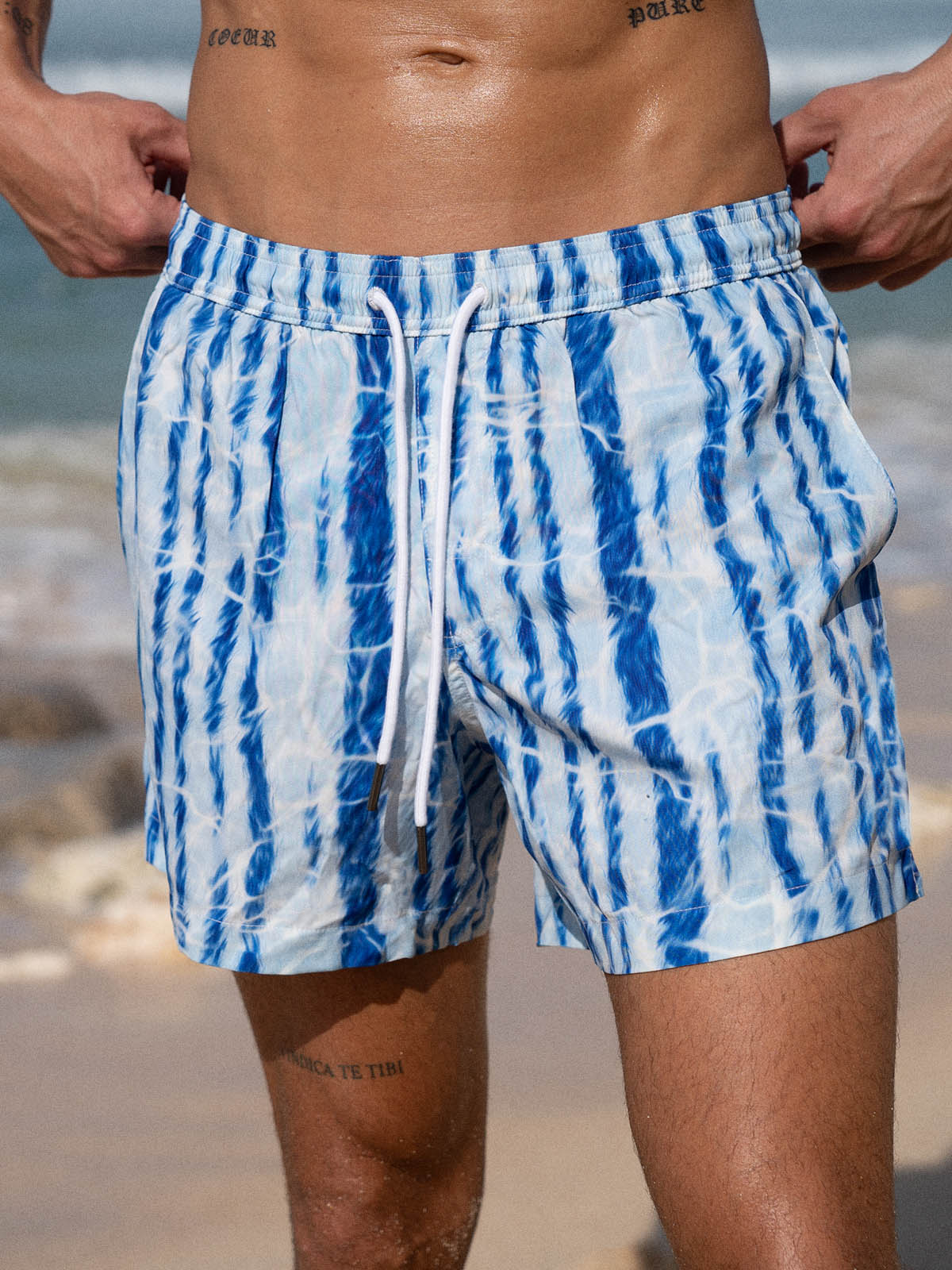 men_s-woven-blend-swim-shorts-sustainable-men_s_beach_shorts-w2lbv9 Hapnix® - The Blue Wave Men's 5" Swim Trunks - Image 1