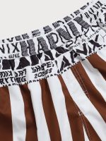 Hapnix® - The Coffee Stripe Men's 7" Swim Trunks - Image 7