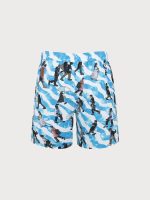 Hapnix® - The Blue White Men's 7" Swim Trunks - Image 15