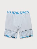Hapnix® - The Blue White Men's 7" Swim Trunks - Image 7