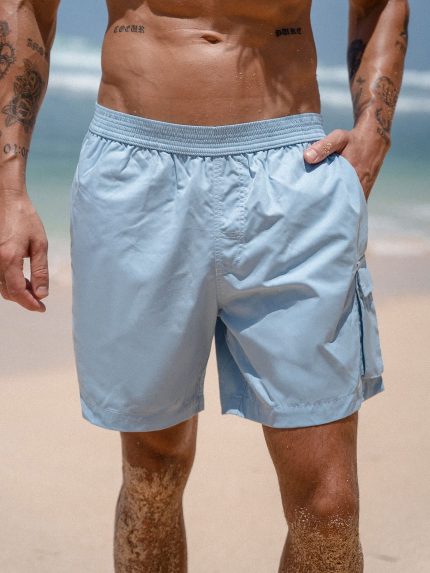 Hapnix® - The Light Blue Men's 5" Swim Trunks