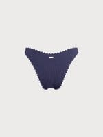 Navy Contrast Stitch Bikini Bottom - Image 10