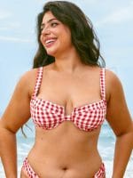 Red Gingham Underwire Bikini Top - Image 8