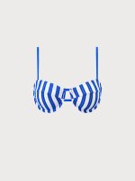Plush Texture Stripe Underwire Bikini Top - Image 7