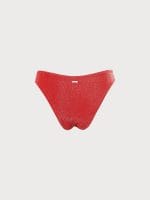 Red Lurex Bikini Bottom - Image 10