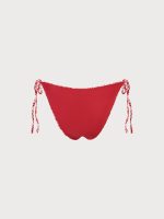 Red Reversible Tie Floral Bikini Bottom - Image 8