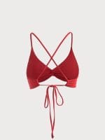 Red Twist Backless Bikini Top - Image 7