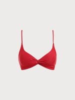 Red Twist Backless Bikini Top - Image 6