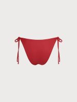 ECONYL® Red Reversible Tie Bikini Bottom - Image 9