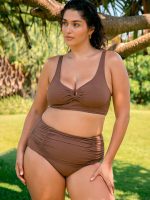 Ruched Plus Size Tankini Bottom - Image 3