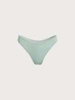 Cyan Solid Low Waisted Bikini Bottom - Image 6