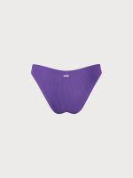 Purple Solid Low Waisted Bikini Bottom - Image 5
