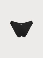 ECONYL® Black Solid Low Waisted Bikini Bottom - Image 6